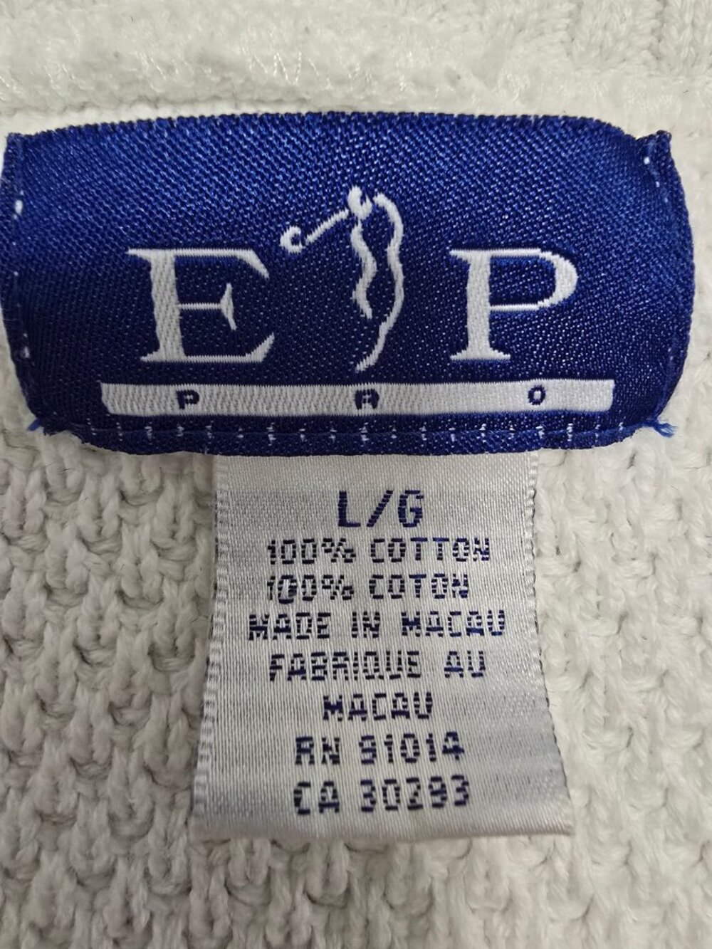 E.P Pro Golf Women's Large White & Black Full-Zip Cotton Sweater READ - Picture 5 of 8